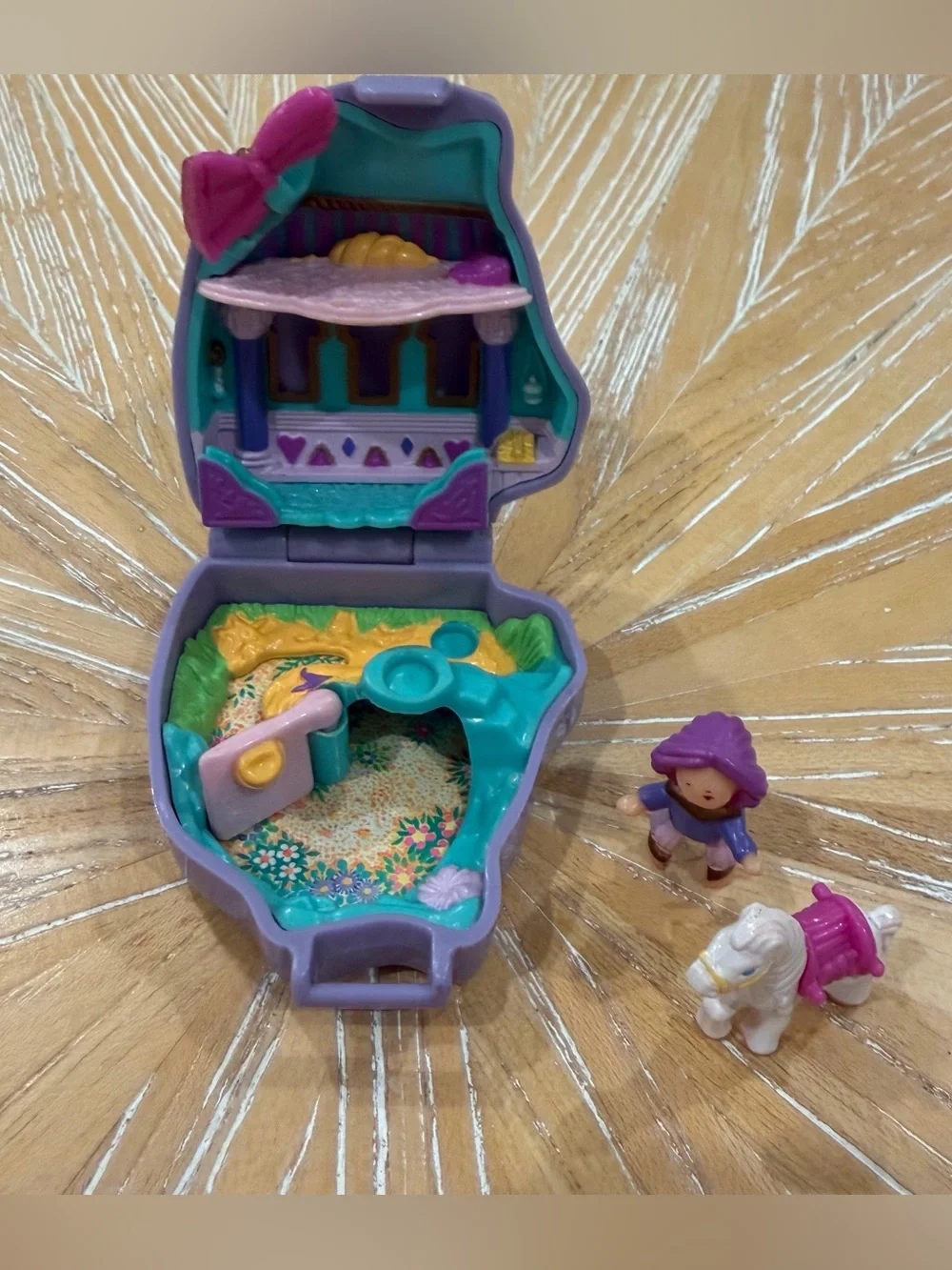 1995 Polly Pocket Arabian Beauty Pony Parade Bluebird with doll horse